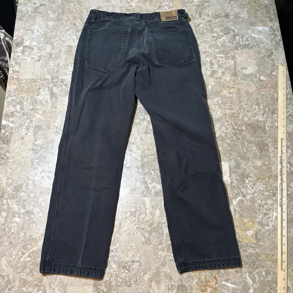 Duluth Flex Fire Hose Pants Mens 32x30 (fits 32x28) Grey Workwear Stretch